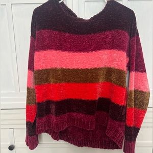 Maurices color block sweater, multicolor, size medium